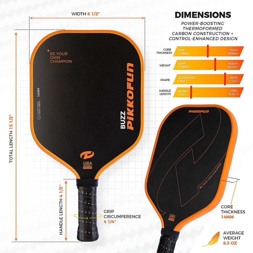 Thermoformed-pickleball-paddle-3-size